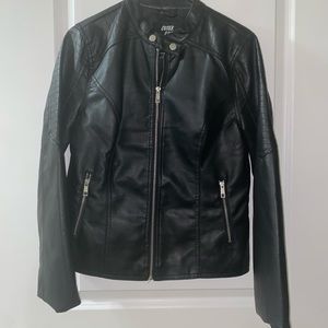 Black leather jacket